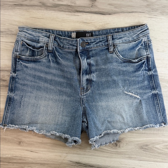Kut from the Kloth Pants - KUT Gidget Distressed High Rise Denim Women Shorts size 12